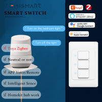 สวิตช์ไฟ Zemismart Zigbee, APP รีโมทฟิสิกส์ดันด้านล่างสวิตช์ผนังต้องใช้ Tuya Zigbee Hub สวิตช์อัจฉริยะทำงานร่วมกับ homekit Zigbee Hub Neutral optional