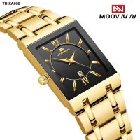 plate watch for men and women square steel belt waterproof mature stable business calendar golden noble mens