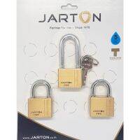 กุญแจ Jarton40 มิล ชุด 3 ตัว  ทองเหลืองแท้ คีย์อะไลท์ดอกเดียวไขได้ทั้งหมด