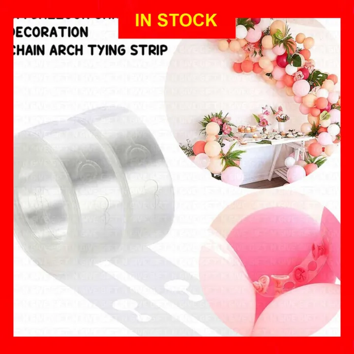 5M Balloon Chain Garland Strip Double Hole Balloons Tying Happy ...