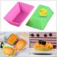 【Ready Stock】 ○▫ E05 1PCS Silicone Cupcake Liner Baking Rectangular Mold Muffin High Temperature Baking Mold DIY Bakeware Baking Pastry Tools Kitchen