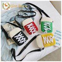 COD SDFGDERGRER AYI Child PU Canvas Shoes Shape Bags Casual Satchel Fashion Shoulder Bag Mini Handbag