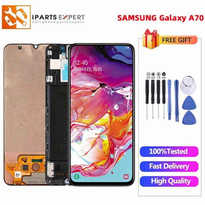 IPARTSEXPERT AMOLED Original LCD For Samsung Galaxy A70 LCD A705 A705F SM A705MN Display Touch