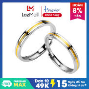 Nhẫn Đôi, Nhẫn Bạc Đôi Nam Nữ bạc S925 Trắng Sáng Cao Cấp - ND2519