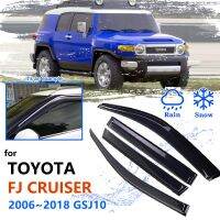 คิ้วกันสาดกระจกรถยนต์เบี่ยงสำหรับ Toyota FJ Cruiser 2006 ~ 2018 GSJ10กันน้ำฝนกระจกบังลมที่กำบังเต็นท์ระบายน้ำ