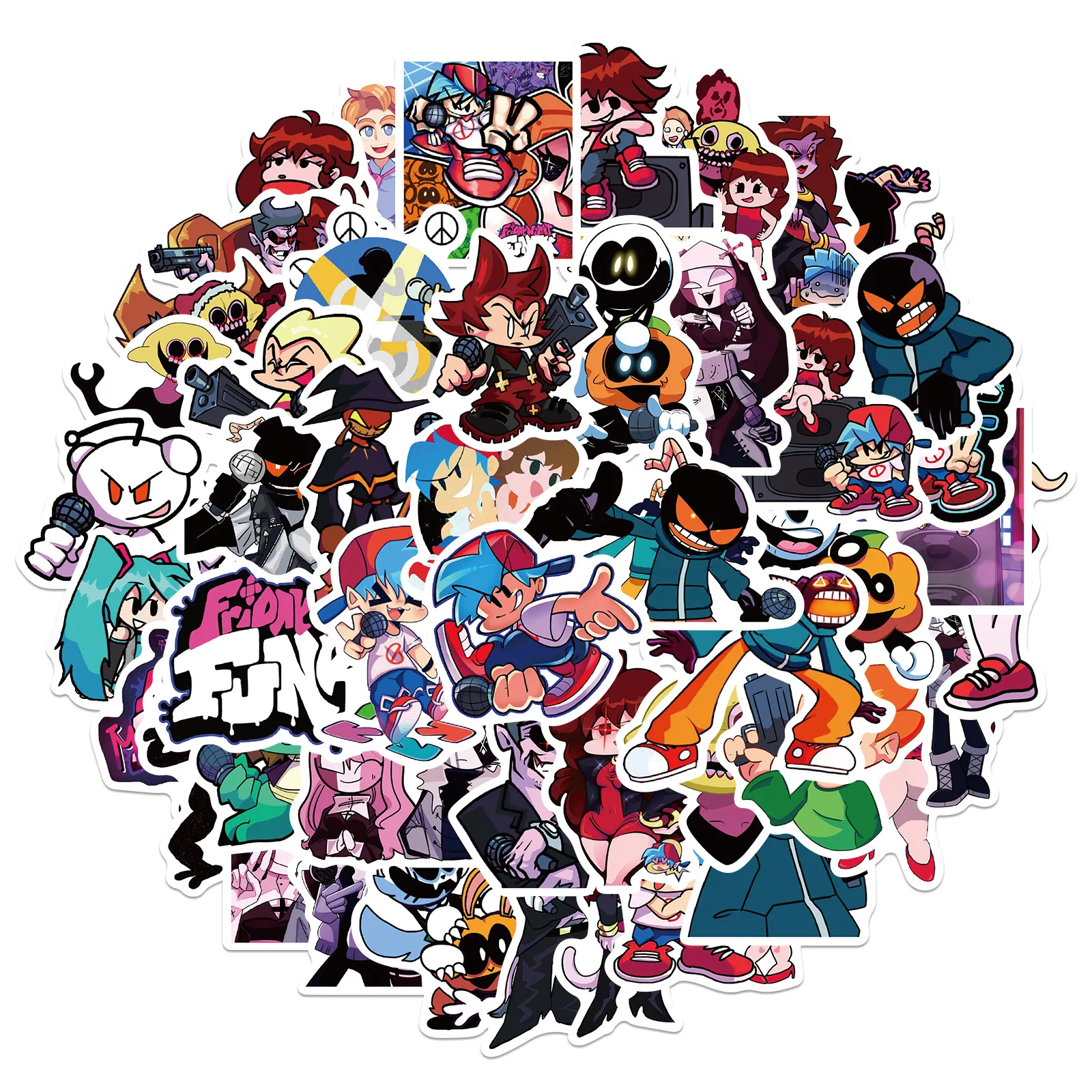 TM 50pcs/set Game Theme Friday Night Funkin Character Pattern PVC  Waterproof Graffiti Sticker for Laptop Water Cup Helmet Bicycle Motorcycle  Guitar Skateboard Decoration | Lazada PH