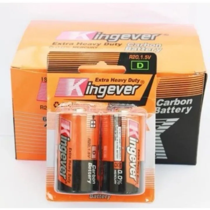 kingever Extra Heavy Duty Battery R20 Size D 12pcs/box Lazada PH