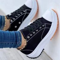 Woman Canvas Shoes Platform Sneakers Women Casual Shoes Female Canvas Shoes Tennis Ladies Shoes Chunky Sneakers Lace Up Shoe