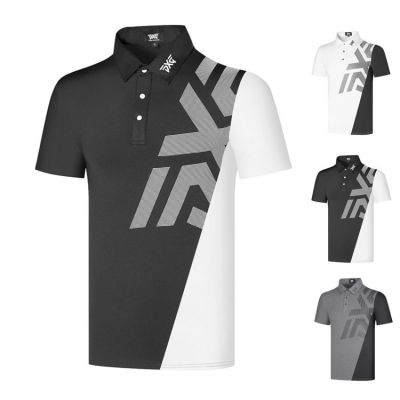 New summer golf clothing mens fitness polo breathable elastic perspiration outdoor fashion men golf