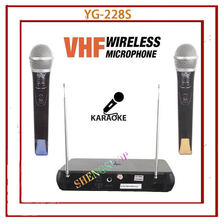 yugo-ไมค์โครโฟน-ไมค์โครโฟนไร้สาย-ไมค์ลอยคู่-yg-228s-ระบบ-vhf-wireless-system-ส่งไว-ส่งฟรี-เก็บเงินปลายทางได้