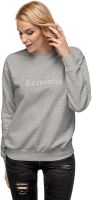 Oversized Crewneck Sweatshirt Long Sleeve Pullover Embroidered Letter Graphic Print Streetwear Baggy Aesthetic Casual Sweatshirt For Women Carbon Grey