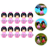 Creamnin 10pcs Mini Japanese Doll Decoration Doll Decoration Mini Crafts Mini Decor