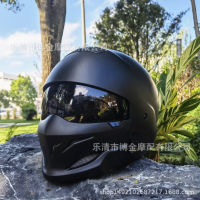 VGV Harley Warrior Black Scorpion หมวกกันน็อคผู้ชายแบบผสมผสาน Rogue Cruiser หมวกกันน็อคครึ่งใบถอดออกได้มีหมวกกันน็อคส่วนตัว