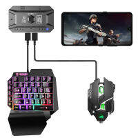 SeynLi RGB Backlight Keyboard And Mouse Set One-Handed Gaming Mouse Mini Keypad Combo for Laptop PC Mobile Phone Game Controller