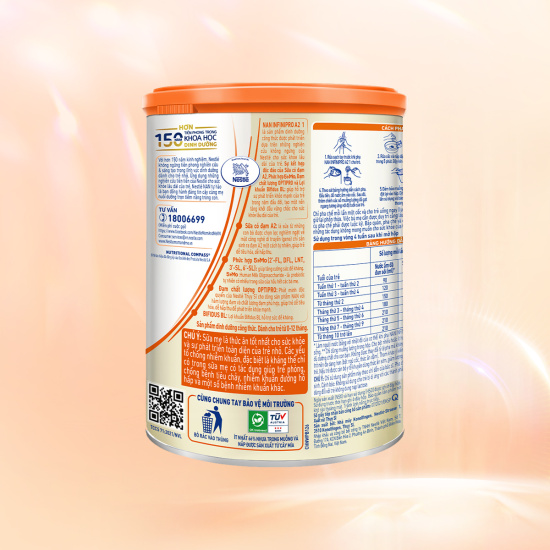 Nestlé nan infinipro a2 1 - sữa bột cho trẻ từ 0-12 tháng tuổi hộp 800g - ảnh sản phẩm 7