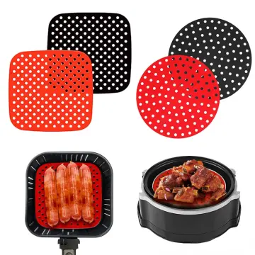 Silicone Air Fryer Liners Washable and Reusable Air Fryer Non-Stick Mats  Durable Kitchen Tools Accessories Round 8 Inches 
