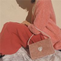 ? Female qiu dong joker pearl chain bag design worn vintage suede texture one shoulder hand