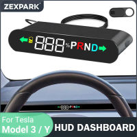 HUD Head-Up Display สำหรับรถเทสลารุ่น3รุ่น Y ทุ่มเทอิเล็กทรอนิกส์ดิจิตอล S Peedometer รุ่น3รุ่น Y เว็บแคมปกของขวัญ