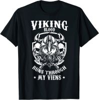 Vi King Blood Runs Through My Veins With A Vi King Ship Men T-Shirt Short Sleeve Casual Cotton O-Neck Summer Shirt - T-Shirts - Aliexpress