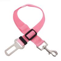 Pet Car Vehicle Seat Belt Safety Seat Belt Harness Leash Lead Dog Cat Adjustable light pink