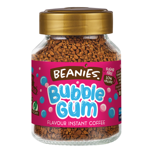 BEANIES Instant Coffee คั่วกลิ่น Bubble Gum 1 ขวด 50 กรัม กาแฟจากอังกฤษ EXP 08/05/24