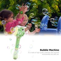 Funny Automatic Bubble Wand Handheld Luminous Magic Soap Water Bubble Blower Christmas Gifts Battery Powered for Kids Boys Girls