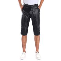 COD SDFERTREWWE Raya Thoshine Brand Summer Men Leather Shorts Elastic Outerwear Short Pants Male Fashion Pu Leather Shorts