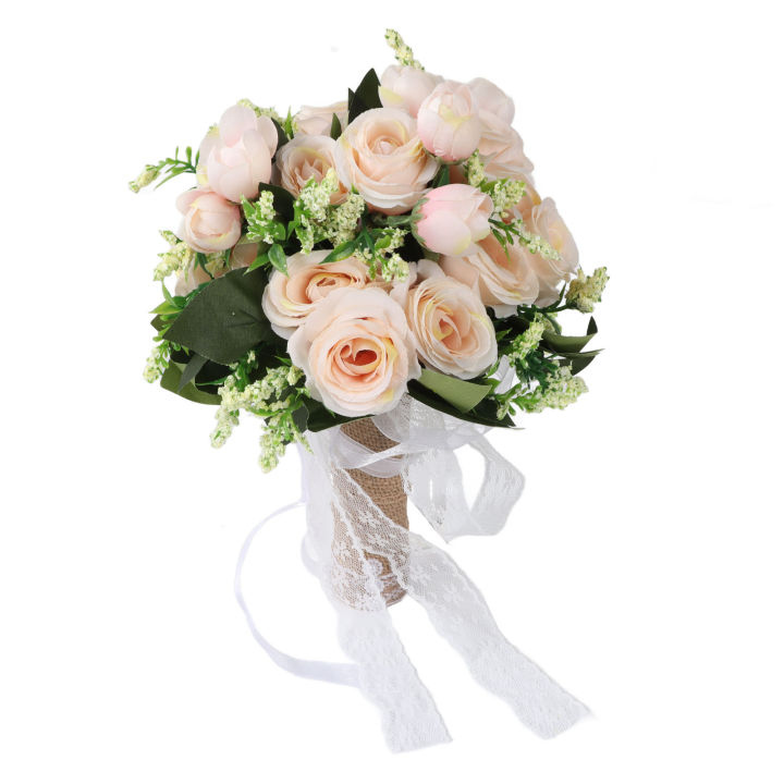 p7tjd-ถือดอกไม้เหมือนเทียมทันสมัยหรูหราตกแต่งเจ้าสาวช่อดอกไม้สำหรับงานแต่งงานแชมเปญถ่ายภาพ