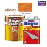 สีย้อมไม้เบเยอร์G-1906 สีไม้มะค่า ใช้งานคู่ทินเนอร์ผสมBeger M-1199  ( ชุดประหยัด)