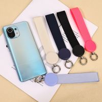 Widen Wrist Band Card Lanyard Mobile Phone Universal Removable Short Flat Wristband Strap Clear Patch Snap Clip Bracelet Cord