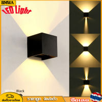 BMWA ไฟ LED Cube แบบปรับได้ COB ไฟห้องน้ำ LED โคมไฟติดผนังกันน้ำ Simple Home Lighting ตกแต่งกลางแจ้ง