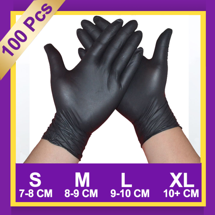 [One Box100pcs] 100pcs Disposable Gloves Latex Rubber Nitrile Gloves S