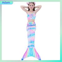 ชุดว่ายน้ำชุดว่ายน้ำบิกินี่สีสัน ADAM สำหรับเด็กชุดชุดนางเงือกชายหาดหางนางเงือกชุดว่ายน้ำน่ารัก