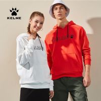 KELME เสื้อสเวตเตอร์แนวสปอร์ตแบบสวมหัวมีฮู้ดคู่เสื้อผ้าลำลองฤดูใบไม้ร่วงและฤดูหนาวแฟชั่นแบบยาวของผู้ชาย