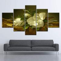 Lily Flower Posters Modular - Canvas Wall Art 5 Piece - Home Living Decor Pictures Prints-ภาพวาดตกแต่งห้องนั่งเล่นที่ทันสมัย