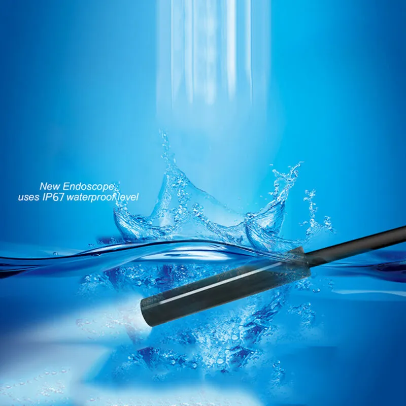 Mini caméra endoscopique étanche avec lumière LED, -8