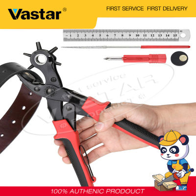 Vastar ไม้บรรทัด,ไฟล์,ไขควง,Blue &amp; Black Heavy Duty ที่เจาะเข็มขัดเข็มขัด6 Hole Punch Puncher คีมหนีบชุด