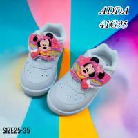 รองเท้าเด็กอนุบาลหญิงสีขาว รองเท้าเรียนเด็กผู้หญิง ADDA New Minnie รุ่น 41G95 พร้อมส่ง New