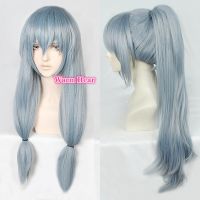 High Quality Anime Jujutsu Kaisen Mahito Wigs Light Blue Heat Resistant Synthetic Hair Clip Ponytail Cosplay Wig A Wig Cap - Cosplay Costumes - CosPlay卐▥