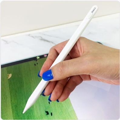 Capacitive Stylus Pen  (White) - Remax-Maxx (ปากกาเขียนหน้าจอ iPad ระบบ ios ไม่ต้องเชือมบลูทูธ)