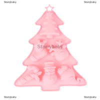 Star แม่พิมพ์ซิลิโคนรูปตุ๊กตาหิมะและช็อคโกแลตธีมคริสต์มาสทำมือแบบ DIY สบู่ขนมเค้กอุปกรณ์ตกแต่งแม่พิมพ์อบ1ชิ้น