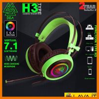 สินค้าขายดี!!! EGA TYPE H3 Gaming Headset Green 7.1 Virtual Surround หูฟังเกมมิ่ง ไฟ RGB สีเขียว ที่ชาร์จ แท็บเล็ต ไร้สาย เสียง หูฟัง เคส ลำโพง Wireless Bluetooth โทรศัพท์ USB ปลั๊ก เมาท์ HDMI สายคอมพิวเตอร์