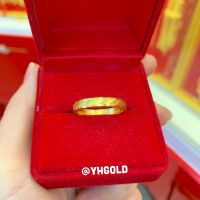 แหวนทองแท้ครึ่งสลึง YHGOLD รอบวงขนแมว/เหลี่ยมรุ้ง ทองคำแท้เยาวราช96.5% มีใบรับประกันค่ะ