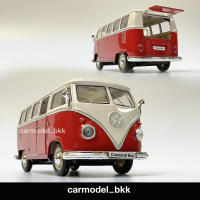 Model Car : โมเดลรถเหล็ก Volkswagen T1 Classic Bus Red ปี 1963 ขนาด 1:24 แบรนด์ WELLY #โมเดลรถตู้โฟล์คสวาเกน รถคลาสสิค Vintage #Diecast ของเล่นเด็ก Toys ของขวัญ Gifts... #CarModelBKK