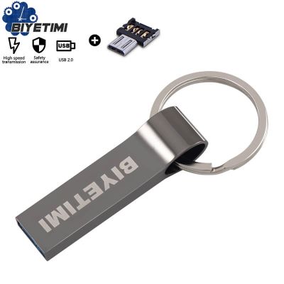 Biyetimi usb stick 64gb Metal Key Ring usb flash driver 16gb portable PenDrive Real Memory Capacity Pen drive Storage flash disk