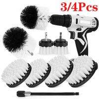 3/4Pcs Electric All Purpose Cleaner Tires Cleaning Tools Round Plastic Scrubber