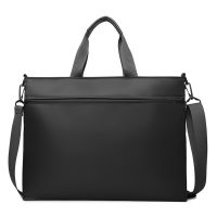 Volasss Unisex Briefcases 14 Inches Laptop Handbag Mens Portable Computer Business Shoulder Bags Zipper Wear Resistant Fabric