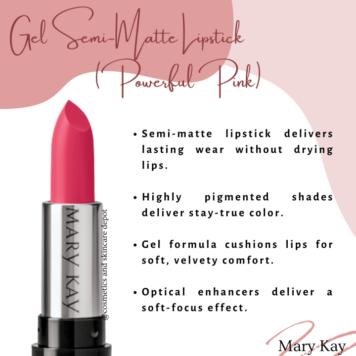 Marykay Gel Semi Matte Lipstick （powerful Pink） Lazada Ph 6198