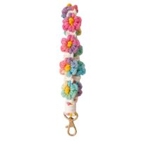 Alloy Keychain Wrist Lanyard for Keys Cute Flower Keychain Key Chain for Men and Women