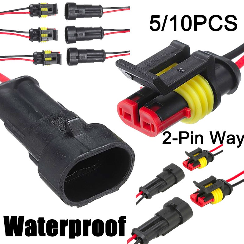 Plug Connector Socket Wire Male Female Terminals 10pcs Auto Waterproof 